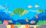 海洋世界背景墙