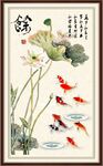 荷花鲤鱼图