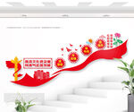 企业廉洁楼梯文化墙图片