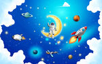 可爱星空宇航员