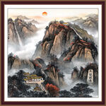 泰山书房装饰画 