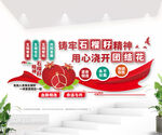 石榴籽精神民族团结文化墙图片