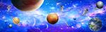 巨幅蓝色星空长图