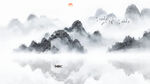 中式山水背景