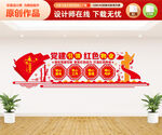 红色物业文化墙