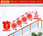 党支部楼梯文化墙