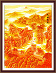 长城山水画 国画办公室挂画