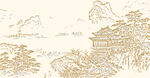 新中式壁纸壁画装饰画