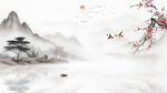 水墨江南山水画