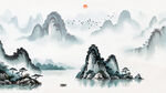 禅意山水背景墙