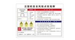 注塑机安全风险点告知牌