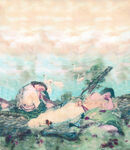 沉睡油画