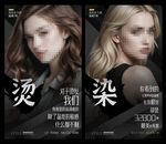 美发店 发型装饰画黑色