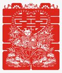 年年有余婚庆喜字剪纸窗花