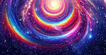 彩虹七彩星空