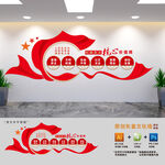 核心价值观党建文化墙