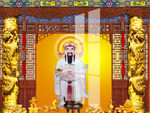 庙宇财神挂画