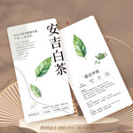 安吉白茶茶叶介绍卡片