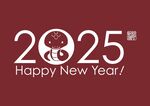 2025蛇年春节元素艺术字