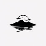 山水负型标志设计