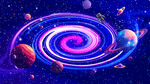高清宇宙星空漩涡星球
