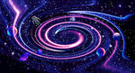 蓝紫色旋涡宇宙星空
