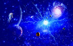 闪电星空