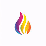 水滴火焰结合logo