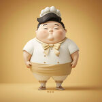 男生可爱胖墩设计