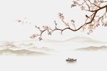 中式工笔花鸟背景墙