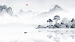 中国水墨画背景