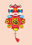 醒狮舞狮灯笼手工