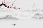 山水花鸟画背景