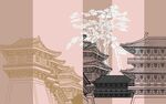 新中式背景墙  