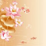 金色荷花背景图