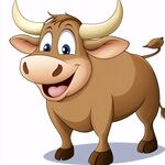 卡通小黄牛形象