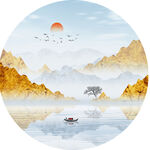 抽象意境山水画