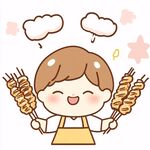 烤面筋插画