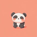 原创卡通熊猫动物插画