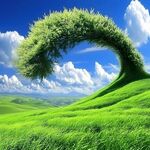 小树意境图