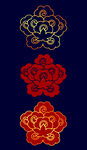 矢量烫金色宝莲花纹