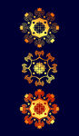 矢量烫金色宝莲花纹