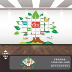爱心形型照片墙照片树文化墙