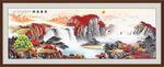 国画鸿运当头 办公室山水画 