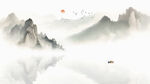 中国风山水水墨背景