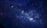 浩瀚蓝色宇宙星空背景墙
