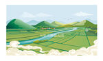 新款田野插画设计