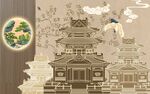 新中式背景墙  