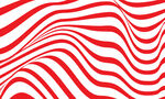 红色条纹3d波浪线矢量背景
