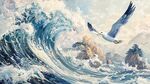 海浪仙鹤